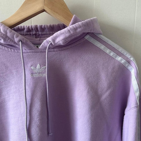 Lilac Adidas Originals cropped hoodie - Picture 4 of 7